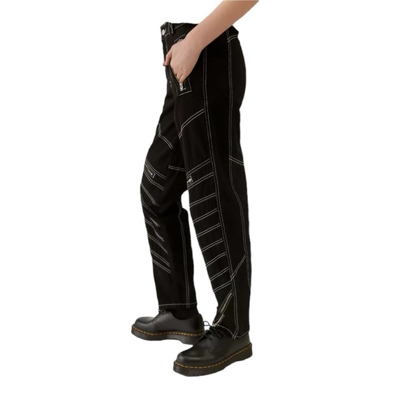 Urban Outfitters BDG Tapered Moto Jean. Black Size 25 #972 - Picture 2 of 10